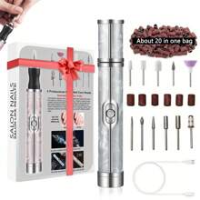 Type-C Ladegerät Nagelpflegemaschinen-Set, mit 11 Polierspitzen und 26 Schleifscheiben, tragbares elektrisches Maniküre- & Pediküre-Werkzeug, geruchlos langanhaltend Lithium-Akku, inklusive Nagelfeile und Nagelhautschiebers, unverzichtbar für Zuhause & Salon, tolles Geschenk für Frauen
