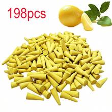 39/198/259 piezas Incienso en forma de cono con aroma a limón y amor, fragancia duradera para el hogar, la oficina, el estudio de yoga, efecto de humo romántico para el Día de San Valentín, artículo de cruzada, envío directo disponible