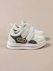 1 par de zapatos deportivos casuales de moda unisex con diseño de correa mágica dual de PU, antideslizantes y duraderos, adecuados para actividades al aire libre, senderismo, aplicables para otoño