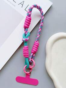 Nuevo accesorio de muñeca tejido a mano con conector de funda para teléfono, accesorio universal para funda de teléfono, colgante portátil antideslizante y antideslizante