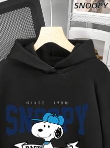 Since 1958  Peanuts The First Choice For Autumn Sweatshirts, Hooded Top Style Is Loose And Slim, Women's Spring And Autumn Casual Cute  Print Pattern Hooded Sweatshirt, Fall, Winter