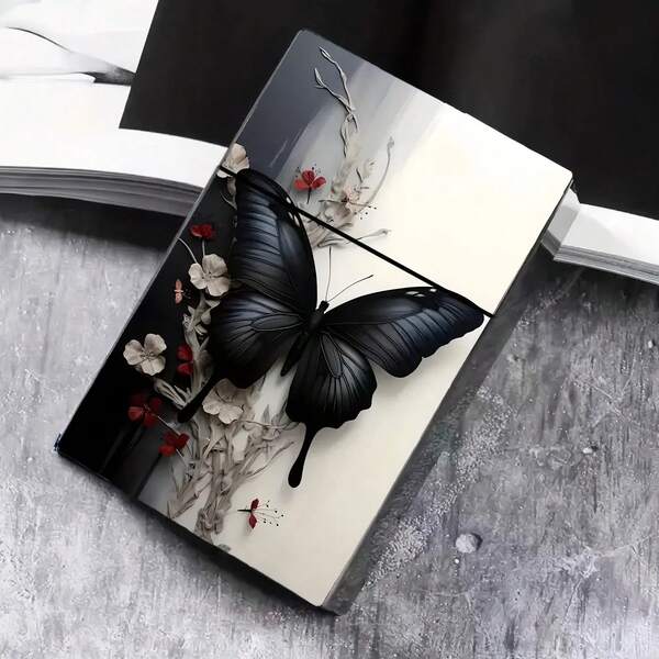 Elegant Black Plastic Cigarette Case, Unisex - Fashionable Gift Idea