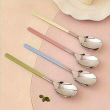 1 件不锈钢长柄勺 - 适用于冰茶勺、咖啡勺和甜点勺、甜心勺、搅拌勺 - 适合日常使用、旅行和派对