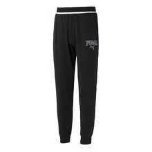 Puma Men's 2026 Spring New Basic Casual Sweatpants, Comfortable Breathable Drawstring Joggers 681265-01 - Black - View 6