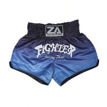 1pc Men's Blue Muay Thai Shorts, Fighting Shorts, Boxing Shorts, Adult MMA Training Pants, Unisex Martial Arts Shorts - Royal Blue - View 4