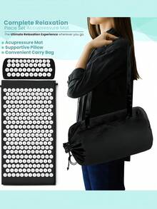 一套包含按摩垫和枕头的套装,配有牛津布收纳袋(单独购买按摩垫不含枕头),可用于颈背肌肉按摩、肌肉放松、缓解坐骨神经痛和冥想瑜伽按摩,穴位按摩枕,缓解颈背疼痛、放松肌肉、舒缓压力,男女皆宜,附赠便携收纳袋。 - 彩色 - 查看 6