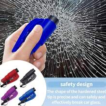 2025 New 1pc Car Window Breaker Multi-Function Mini Safety Hammer - Essential For Emergency Escape. Made Of High-Strength Material, Compact Design, Powerful Function. Easily Break The Window, Quickly Cut The Seatbelt, Provide Reliable Protection In Emergency Situations. Mini Keychain Design, Convenient To Carry.