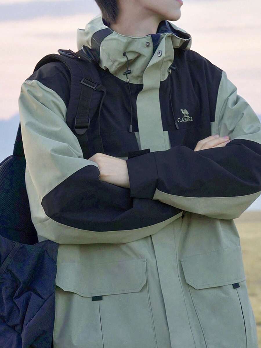 CAMEL CROWN Men's Outdoor Three-In-One Fleece Jacket, Warm, Windproof And Waterproof Mountaineering Clothing - Warehouse Green/Phantom Black - View 1