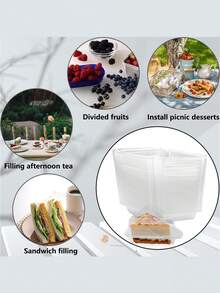 Kuchenscheiben Plastikbehälter, Kuchenträger, rechteckige Kuchenbehälter mit Deckel, transparente individuelle Kuchenboxen, Lebensmittelbehälter, To-Go-Boxen für Desserts, Kuchen, Kekse, Pasta, Sandwiches, für Partys, Geburtstagsdekoration, Küchenorganisatoren und -aufbewahrung, Küchenartikel, Feste, Partys, für Halloween oder Weihnachtspartys, für Käsekuchen, Torte Dessert Dreieckdesign, einfach zu lagern und auszustellen für Zuhause, Bäckerei und Café