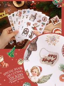 157 قطعة هدايا عيد الميلاد، مجموعة هدايا، هدايا متعددة الفئات، صندوق هدايا مختلط، صندوق أمنيات دافئة لعيد الميلاد، سلسلة عيد الميلاد، دفتر ملاحظات بغلاف صلب، لوح تذكير، ملصقات ورقية زخرفية، دفتر ورقي، دفتر ملاحظات للطلاب، صندوق هدايا متنوع. مثالي لديكورات القرطاسية ذات موضوع عيد الميلاد، مثالي للهدايا. ديكور المنزل ديكورات عيد الميلاد ديكور الغرفة الشتوي