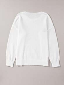 Women's Holly Jolly Elegant Sweater, Winter Clothing - White - View 7