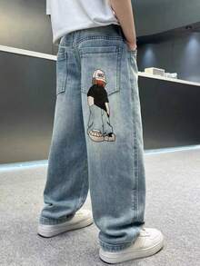 2025年秋季男童休闲直筒牛仔裤