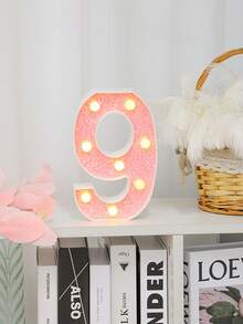 1 件 16 厘米/21 厘米 LED 字母灯，粉色闪烁字母灯，电池供电，房间装饰夜灯，桌面中心装饰，用于卧室、家庭、生日派对装饰、夜间婚礼、生日、圣诞灯、女孩礼物、儿童房装饰、婴儿房装饰、迎婴派对、情人节装饰 - 暖白光 - 查看 30