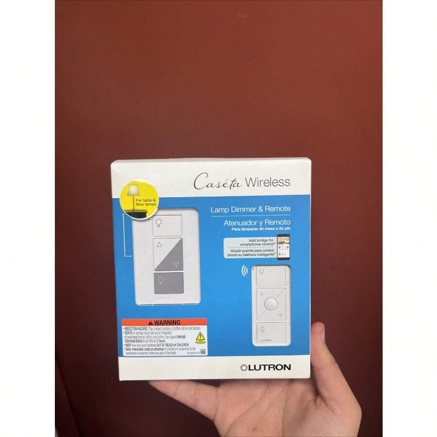Lutron Caseta PPKG1PWH Wireless Smart Lighting Lamp Dimmer And Remote Kit