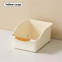 1 Juego de Cestas de Almacenamiento Apilables de Plástico Curvo - Cestas de Clasificación de Plástico Multiusos, Organizador del Hogar con Diseño Deslizante para Gabinetes de Cocina, Despensas, Debajo de Fregaderos - Ideal para Artículos de Limpieza, Cestas de Almacenamiento para Gabinetes de Baño, Organizadores Debajo del Fregadero | Diseño Minimalista | Plástico Duradero, Organizador y Almacenamiento de Cocina