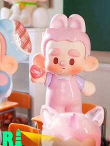 1pc Or More Cute Anime Character PVC Model Figurine, Animal Tea Party Style, Excellent Halloween Gift For Figurine Collector Friends, Perfect For Room Decor - Baby Blue - View 4