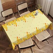 1 Stück 51x71 Zoll Bienen-Muster Tischdecke - wasserdicht, abwischbar, geeignet für Partys, Babyveranstaltungen, Kinderzimmer Dekoration (130x180cm) Bienen-Themen Geburtstagsparty Dekoration, Baby Biene - Gelb - Übersicht 6