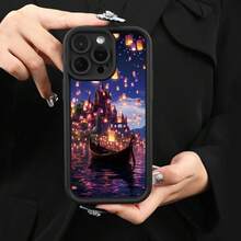 [Teléfono] Diseño Castle and Kongming, nuevo teléfono móvil con patrón de escalera, divertido, sencillo y elegante, adecuado para la personalidad de hombres y mujeres. Compatible con phone. - Blanco - Ver 3