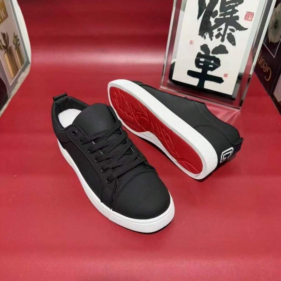 Red Bottom Versatile Casual Men's Sneakers Ultra-Light And Odor-Resistant - AA黑白 紅底高品質 - 查看 1