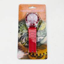 1pc 40mm Red Creative Watch Shaped Metal Grinder, 2-Layer Metal Herb Grinder, Tobacco Grinder - Red - View 6