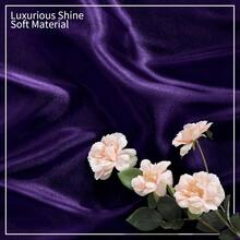 12pcs Satin Napkins 17" X 17" Square Dinner Napkins, Suitable For Party, Wedding, Event, Banquet, Daily Use (Deep Purple) - Multicolor - View 7