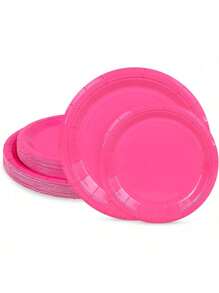 10 قطعة مجموعة أدوات مائدة حفلات يمكن التخلص منها، أطباق ورقية بقطر 7 بوصة و 9 بوصة، أطباق عشاء يمكن التخلص منها، أطباق حلوى ورقية، ديكورات حفلات، لوازم حفلات، أدوات مائدة حفلات يمكن التخلص منها، متعددة الألوان للاختيار منها