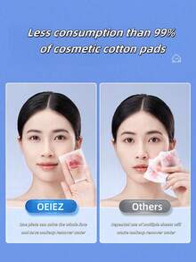 OEIEZ Premium Stitched Pads, Pads For Facial Care, Removing Makeup, Nail Polish, And Cleansing Face, Pack Of 1, Counts 300 Or 500 - Multicolor - View 7