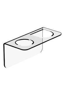 1/2/3 件丙烯酸塑料浴室梳子架，壁挂式免钻孔梳妆台收纳架，透明梳妆台收纳架，用于收纳发刷和洗漱用品，长 6.89 英寸