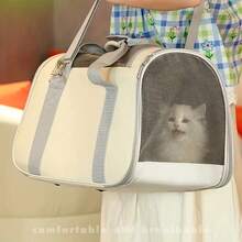 1pc Cat Bag Portable Backpack For Going Out, Dog Cat Cat Pet Carrying Breathable And Stress Resistant Portable Crossbody Cat Box, Foldable And Breathable Small And Medium-Sized Dog Cat Crossbody Cage Cat Carrier Cat Bag - Multicolor - View 6