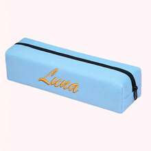 1 Pieza Estuche de lápices de gran capacidad de PU personalizado y personalizado para el almacenamiento de artículos de papelería de estudiantes de primaria y secundaria, creativo multifuncional y sencillo, de vuelta a la escuela - Multicolor - Ver 15