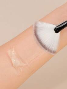 Pennello da trucco professionale fatto a mano, pennello per illuminante e ombretto a ventaglio piccolo in nylon morbido, pennello da trucco con manico in ebano - nero - Visualizzare 8