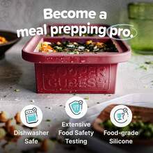 Silicone Freezer Molds Gift Set Trays With Lids - Meal Prep And Kitchen Essentials Bundle - Nam việt quất - Xem 3