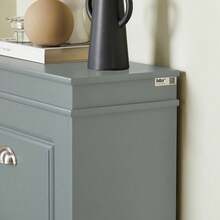 SoBuy 3 Flip-Drawers Shoe Cabinet Shoe Rack Shoe Storage Cupboard Organizer Blue W53 X D24 X H118cm FSR94-B - 灰色 - 查看 7
