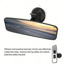 360° Adjustable Car Rearview Mirror With Suction Cup - Anti-Glare, Wide-Angle HD View, Reduces Blind Spots - Ideal For SUVs, Trucks, Coaches, Boats, Boat Safety Gear|Sleek Round Mirror|Highdefinition Mirror, Rear View Mirror Accessories - A - View 6