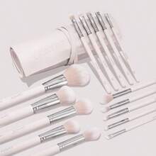 ColourPop Stone Cold Brush Roll Face And Eye Brush Set Face And Eye Makeup Brush Set Made With Luxe Synthetic Vegan Bristles Includes Holder 15 Count - StoneColdSet - 查看 3