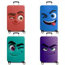 1 miếng 300g/mét vuông họa tiết biểu cảm vui nhộn, tấm bảo vệ hành lý dày dặn, phụ kiện hành lý dày dặn. Thích hợp cho công việc, chuyến công tác, kỳ nghỉ, du lịch, ký gửi hành lý và ngày tựu trường. Thêm sắc màu cho vali của bạn. Phù hợp cho vali từ 50-70cm. - Nhiều màu - Xem 3