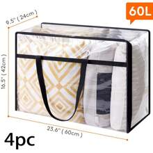 1/4 pièces Sac de rangement pliable en PVC, sac de déménagement, sac d'emballage, sac fourre-tout en plastique transparent, sac pour vêtements, sac de rangement pour vêtements et couvertures, sac de rangement transparent, avec poignée, gain de place, convient pour le rangement des vêtements de déménagement et de voyage, chambre à coucher, organisateur, organisateur, rangement de la maison, t-shirt blanc pour femmes, pantalon noir pour femmes, vêtements d'hiver pour dames, robe, vêtements d'hiver pour dames, robes élégantes pour femmes, chemise blanche pour dames, manches longues, combinaison blanche pour femmes, robes de printemps pour femmes, tenues de printemps pour femmes, printemps, vêtements de printemps, minimaliste, hauts d'été