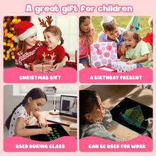 50 pieza Tableta de escritura electrónica de 8.5 pulgadas Pantalla a color Tablero de dibujo Papel para escritura a mano Tableta de dibujo Regalo para adultos en el hogar, la escuela y la oficina (Algunas partes se envían al azar), Vuelta a clases - Cabello mixto multicolor - Ver 5