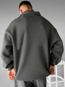 بلوزة رياضية كاجوال بأكمام طويلة للرجال، موديل "Old Money"، للخريف والشتاء