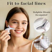 New Face And Neck Massage Tool, 7 Color LED Ladies Skin Care Facial Massager For Facial Skin Care - White, 500mAh Lithium Battery