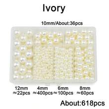 2 mm à 16 mm Perles rondes en ABS beige et blanc, cabochons de perles à moitié plats à moitié ronds, convenant pour la fabrication de bijoux DIY, l'artisanat, les accessoires, les vêtements, les chaussures, les sacs, la décoration des ongles et l'artisanat