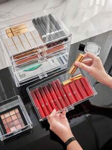 1pc Acrylic Riser Display Stand, Transparent Display Riser Stand Cologne Storage Rack Acrylic Shelf 3 Tiers 2 Tiers 1 Tier Shelf Suitable For Cupcake Food Dessert Stand Perfume Series Cosmetics