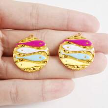 1pc/2pcs Luxury Delicate 304 Stainless Steel Electroplated Pendant Charms, Suitable For DIY Jewelry, Jewelry Making, Crafts - Ocean Life, Cherry, Flower Designs - Color - View 66