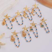 Summer Starfish & Sea Turtle Earrings, Beach Style Earrings, Bohemian Jewelry Earrings For Women