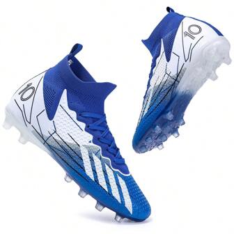 Men's And Women's Football Shoes Turf Indoor And Outdoor Solid Ground High-Top Pointed Young Professional Training Football Boots