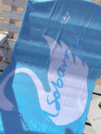 1pc Fashionable Pattern Beach Towel, Absorbent Towel For Beach, Spa, Swimming, Sun Protection, Portable And Beach/Bath Towel