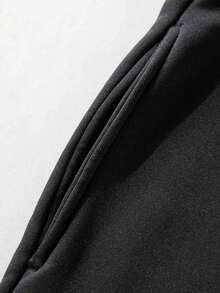 VMPVMP 2pcs Y2K "FOCUS ON THE GOOD THINGS" Printed Unisex Street Style Loose Short Sleeved Pants Set - Featuring Star Style, Casual Sportswear, Multifunctional Summer Wear, Sportswear | Bold Pattern T-Shirt | Casual Sportswear - 黑色 - 查看 8