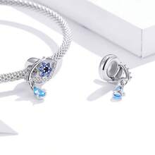 Bamoer Evil Eye Charm Beads Suitable For Original Bracelet 925 Pure Silver Style Exquisite Fashion Personalized Retro Versatile DIY Bracelet Devil's Eye Beads Loose Beads Women's Jewelry Gift - Silver - View 9