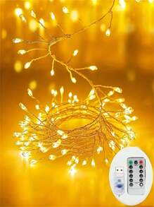 1 件 LED 仙女灯，50/100 LED 节日装饰，8 种模式，适用于房间、露台、室内/室外装饰、照明程序