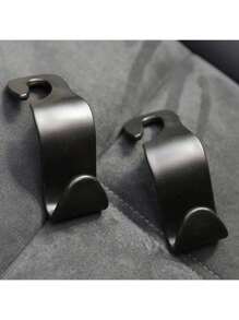 1pc Fashion Car Seat Back Multi-Function Hook, ABS Invisible Adhesive 7-Shaped Hanger, Suitable For Handbags, Jackets, Clothes Storage Bags, Wall-Mounted Easy Installation Plastic Car Storage Bag For Women Storage Organizer Travel Holiday Essential Fall Decor Autumn Halloween